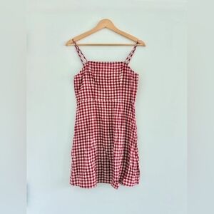 Altar'd State Red and White Gingham Dress